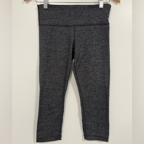 Lululemon Wunder Under Crop Black/Black 6 - Picture 8 of 16